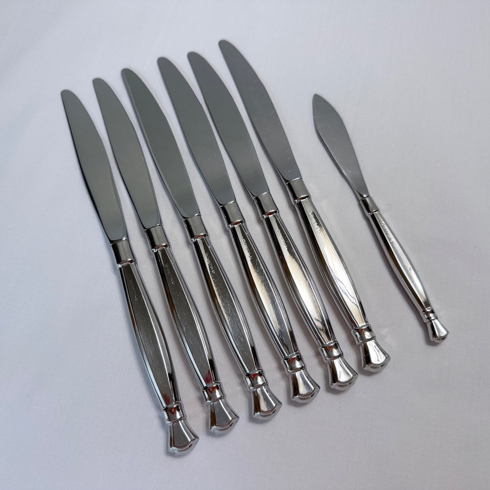 Oneida ACT I Set of 6 Dinner Knives 1 Master Butter Knife Stainless Flatware